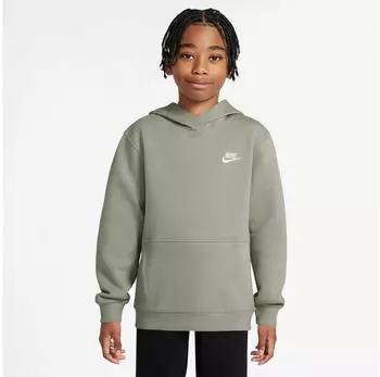 Nike K NSW CLUB FLC HDY LBR Kapuzensweatshirt mit K&auml;ngurutasche (FD3000-304) spruce fog/wei&szlig;