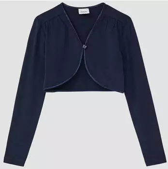 s.Oliver Regular Fit Bolero mit Satinkante (2176028) navy