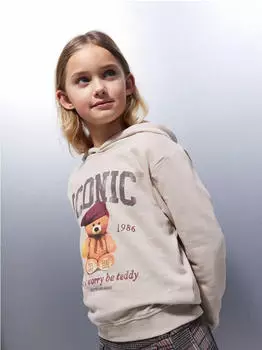 Name It NKFRYCCA LS NREG SWEAT WH BRU BOX Hoodie (13249371) cement
