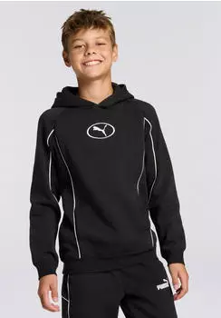 Puma Sport Hoodie FL B Kapuzensweatshirt Regular Fit (688857) schwarz/wei&szlig;