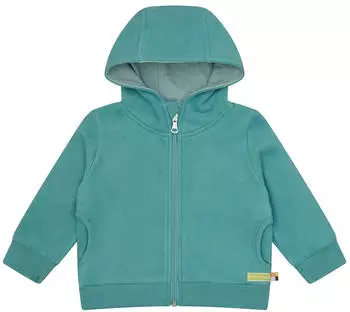 loud + proud Fleecejacke mit Kapuze (3165) smaragd