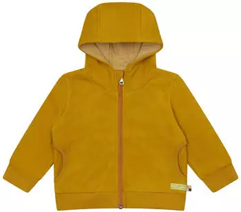 loud + proud Fleecejacke mit Kapuze (3165) curry