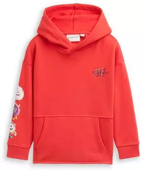 Tom Tailor Hoodie mit Elch-Frontprint und R&uuml;ckenprint f&uuml;r Kids (1048537) soft red