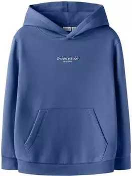 Name It NKMBRODY LS NREG SWEAT WH BRU NOOS Kapuzensweatshirt (13235759) saphir/wei&szlig;