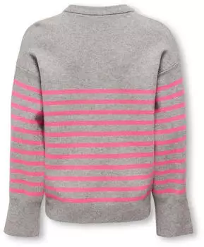 Only Kogbilla Ls Sleeve Slit Pullover Vd KNT (15360087) medium grey melange