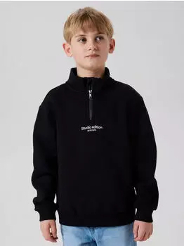 Name It NKMBRODY LS NREG SWEAT WH BRU NOOS Kapuzensweatshirt (13248712) schwarz/wei&szlig;