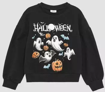 s.Oliver Sweatshirt mit Pailletten Wide Fit (2168873) blau/orange/schwarz/wei&szlig;