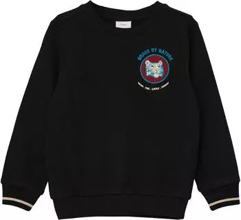 s.Oliver Sweatshirt mit Pailletten Wide Fit (2134182) schwarz