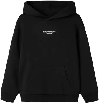 Name It NKMBRODY LS NREG SWEAT WH BRU NOOS Kapuzensweatshirt (13235759) schwarz/wei&szlig;