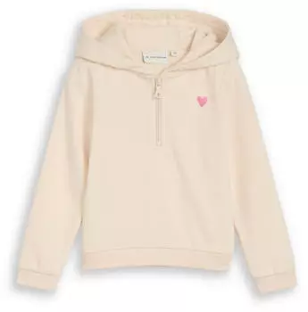 Tom Tailor Sweatjacke Cropped Fit hellbeige/pink/hellpink