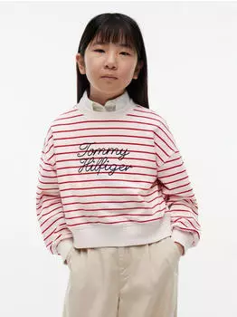 Tommy Hilfiger Essential Sweatshirt Kids KS0KS00212 weiß/rot/dunkelblau