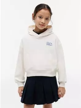 Tommy Hilfiger Monotype Flock Hoodie Kapuzensweatshirt (53572406) ancient white