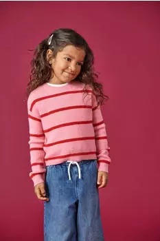 Only KOGFRANCA LIFE SHORT Strickpullover, Loose Fit (15352535) sea pink stripes:small stripes salsa