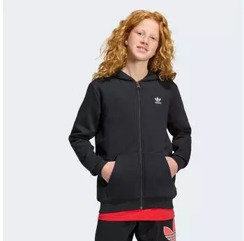 Adidas Loose Full Zip Fleece Kapuzensweatshirt (64669165) schwarz