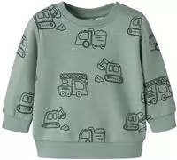 Sweatshirt NAME IT "NBMKOMMA LS SWEAT UNB", Jungen, Gr. 56, gr&uuml;n milieu,...