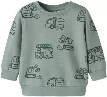 Name It Nmmnolan Ls Nreg Sweat Unb Regular Fit Sweatshirt (31896819) nachtblau/gr&uuml;n