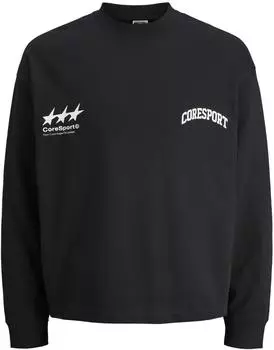 Jack & Jones JJCollege Logo Sweat Crew JNR Sweatshirt schwarz