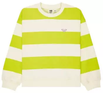 Roxy Little Things Sweatshirt daiquiry green strictly stripe