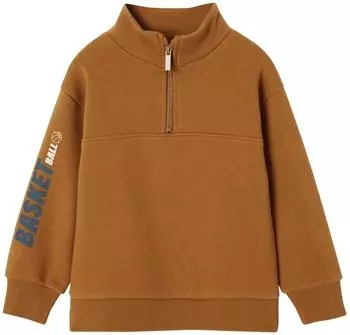 Vertbaudet Sweatshirt mit Stehkragen und Basketball-Print (341012750) hellbraun