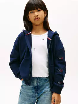 Tommy Hilfiger Mini Corp Zip Through Hoodie schwarz night navy