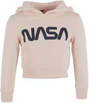 Mister Tee NASA Cropped Hoody Sweatshirt (MTK033) rosa
