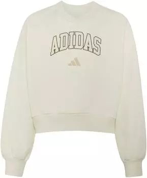 Adidas Girl's Seasonals Collegiate Typography V-Neck Pullover (KS5136) off white/crystal linen