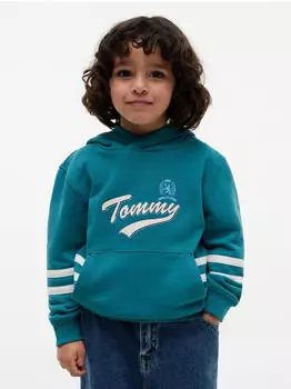 Tommy Hilfiger Monotype Print Hoodie Regular Fit petrol / weiß