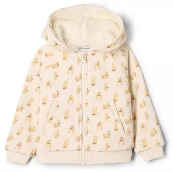 Amazon Essentials Unisex Baby Kapuzenpullover mit Reißverschluss (AEUB71855M24) elfenbein taupe häschen