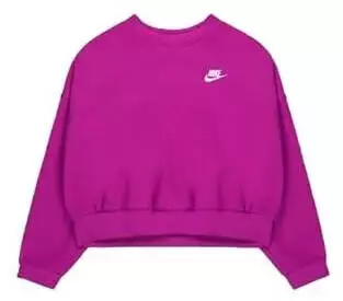 Nike Club Fleece Sweatshirt Loose Fit (FZ9244) hot fuchsia/white