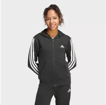 Adidas Essentials Full Zip Hoodie Sweatshirt (KC8735) schwarz/wei&szlig;