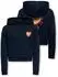 Only KOGCOOPER LIFE LOVE LS HOOD FR SWT Kapuzensweatshirt Regular Fit (15364630) navy blazer print:walking heart/pink yarrow/gold