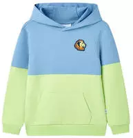 vidaXL Kinder-Kapuzenpullover Blau und Zartgelb 92
