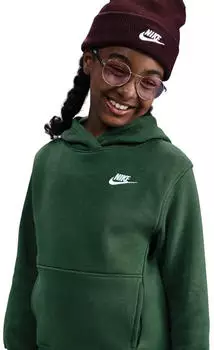 Nike Club Fleece LBR Kapuzensweatshirt (FD3000-323) fir/white