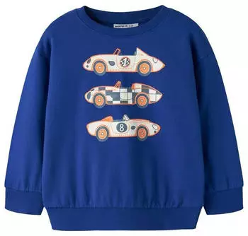 Name It NMMVILDAR LS SWEAT BOX BRU Sweatshirt Regular Fit (85620529) surf the web print:cars/royalblau/taubenblau/orange/wei&szlig;