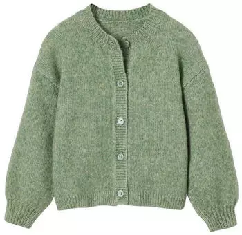 Vertbaudet Mädchen Strickjacke grün meliert