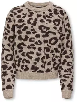 Only Kogdora Life Leo L/S O-Neck Knt Sweater (15360202) savannah tan