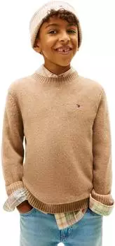 Tommy Hilfiger Lambswool Pullover Sweater (KB0KB10348) khaki (safari canvas heather)