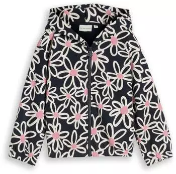 Tom Tailor Cropped Hoodie Sweatjacke mit Muster (1051713) lila