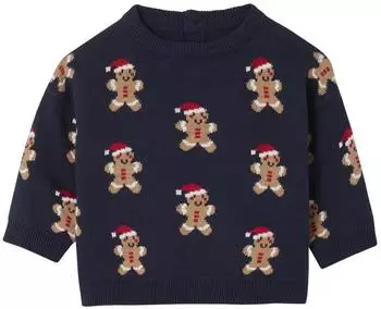 Vertbaudet Christmas Jacquard Sweater marine