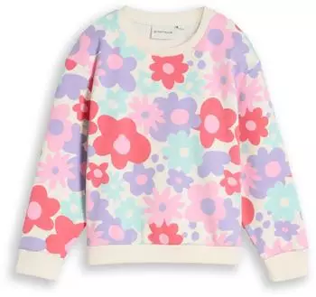 Tom Tailor Cropped Sweatshirt mit Allover-Print (1051692) beige