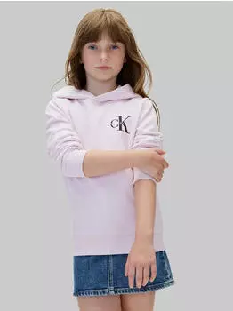 Calvin Klein Small Monogram Hoodie Sweatshirt (40354231) orchid ice/rosé