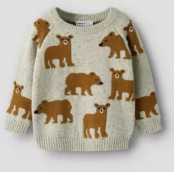 Name It NMMOLA Pullover cognac/graumeliert