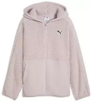 Puma Essentials Elevated Winterized Relaxed Sweat Jacket (694618-49) misty pink