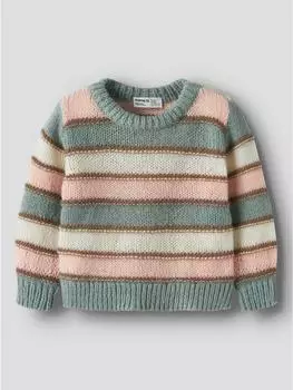 Name It NMFLERNORT LS KNIT Rundhalspullover Regular Fit (46668412) green milieu