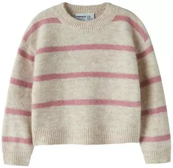 Name It NMFolenska Pullover peyote melange stripes:lilas/kitt/eosin