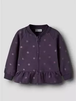 Name It NMFOVIDIA LS SWE CARD BRU BF Sweatjacke Regular Fit helllila/dunkellila