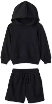 Amazon Essentials Hoodie und Shorts Set (AEBY88595S25/AEBY29495S25) schwarz
