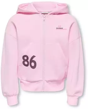 Only KOGDITTE LS ZIP HOOD OVZ SWT (15384321) pink lady/violett