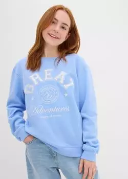 bonprix Sweatshirt aus reiner Bio-Baumwolle (91880595) perlblau