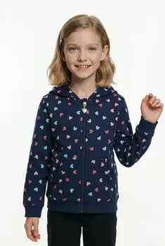Blue Seven Kapuzensweatjacke navy/mauve/pastellpink